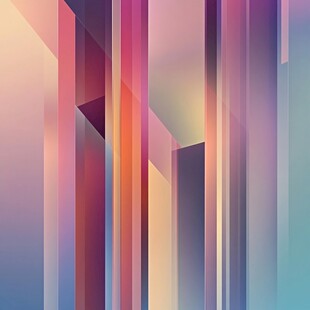 梦幻渐变几何线条背景图