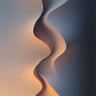 流动渐变的抽象曲线图案