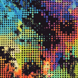 多彩点状抽象艺术图案