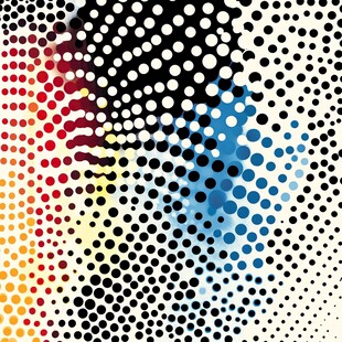 彩色半调点状抽象背景图