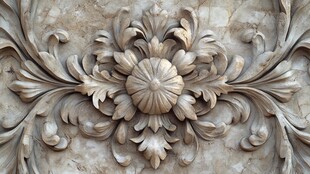 古典花卉浮雕艺术装饰