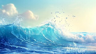 蓝色海浪 梦幻海洋景象