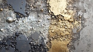 金属质感液体混合纹理画面