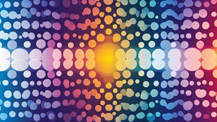 多彩渐变圆点抽象背景图