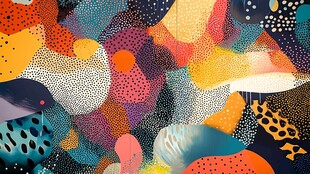 抽象多彩图案艺术背景图