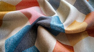 多彩几何图案柔软织物