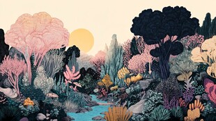 梦幻奇幻的异世界植物景观