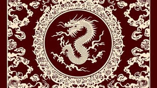 中式龙纹古典精美图案