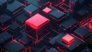 未来感科技芯片矩阵画面