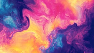 梦幻色彩流体艺术画面