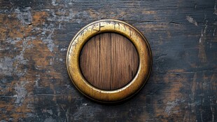 复古木质圆环装饰