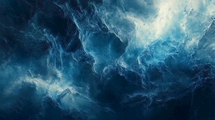 梦幻蓝色海洋纹理画面