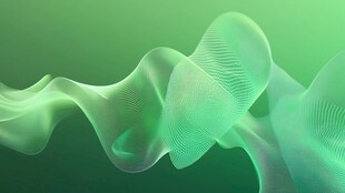 绿色流动烟雾状抽象背景