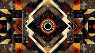 部落风几何图案艺术图腾