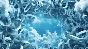 梦幻云间纸艺漩涡景观