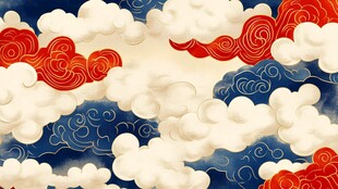 中式云纹图案 传统美学风
