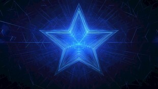 蓝色炫酷发光五角星背景