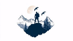 山顶旅人 与自然的对话