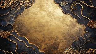黑金奢华边框纹理背景图