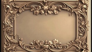 复古雕花金色装饰框架