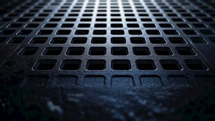 黑色金属格栅特写纹理