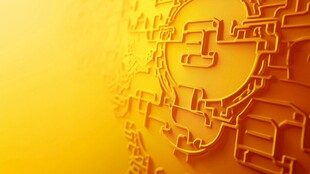 金色立体货币图案背景图