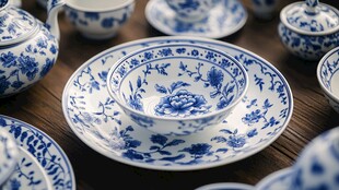 青花茶具 古韵典雅中式风