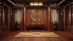 中式古典厅堂室内装饰图