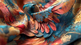 绚丽多彩的织物纹理图案