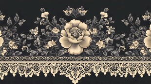 复古花卉蕾丝花边图案