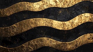 金色波浪纹理奢华背景图