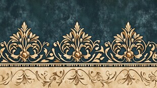 复古金色花纹装饰图案