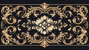 古典金色奢华花纹装饰图案