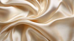 米白色绸缎纹理特写