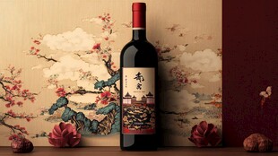 中式风格红酒瓶的典雅呈现