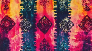 多彩几何扎染风图案纹理