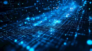 科技感蓝色数据空间背景