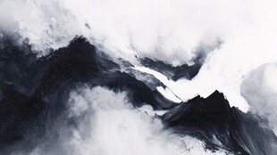 水墨意境山水云海景观