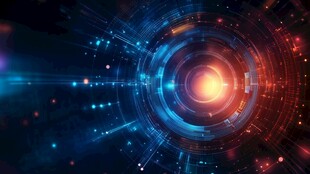 科技感未来光环绚丽图景