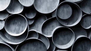 金属圆环堆叠纹理画面