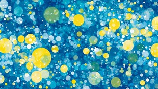 梦幻蓝黄光斑背景图