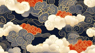 中式云纹图案 典雅大气