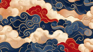 中式祥云图案 传统美学风