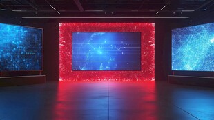 炫酷科技风多媒体展示空间