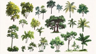 多样树木植物素材集合