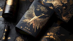 黑金仙鹤国风包装设计