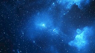 梦幻蓝色星空宇宙景观