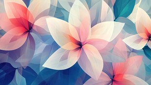 梦幻绚丽花朵抽象背景图