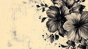 复古花卉背景图