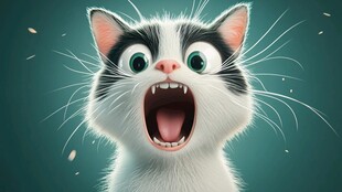 惊讶小猫表情超萌瞬间